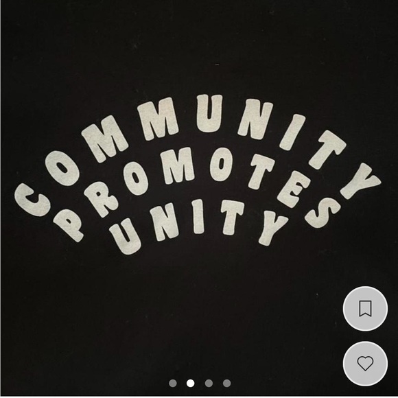Community Promotes Unity black crop tee (size small) - Picture 3 of 4